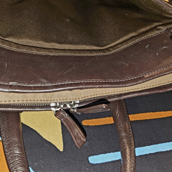 COACH Brown Leather and Nylon Briefcase - Picture 2 of 9